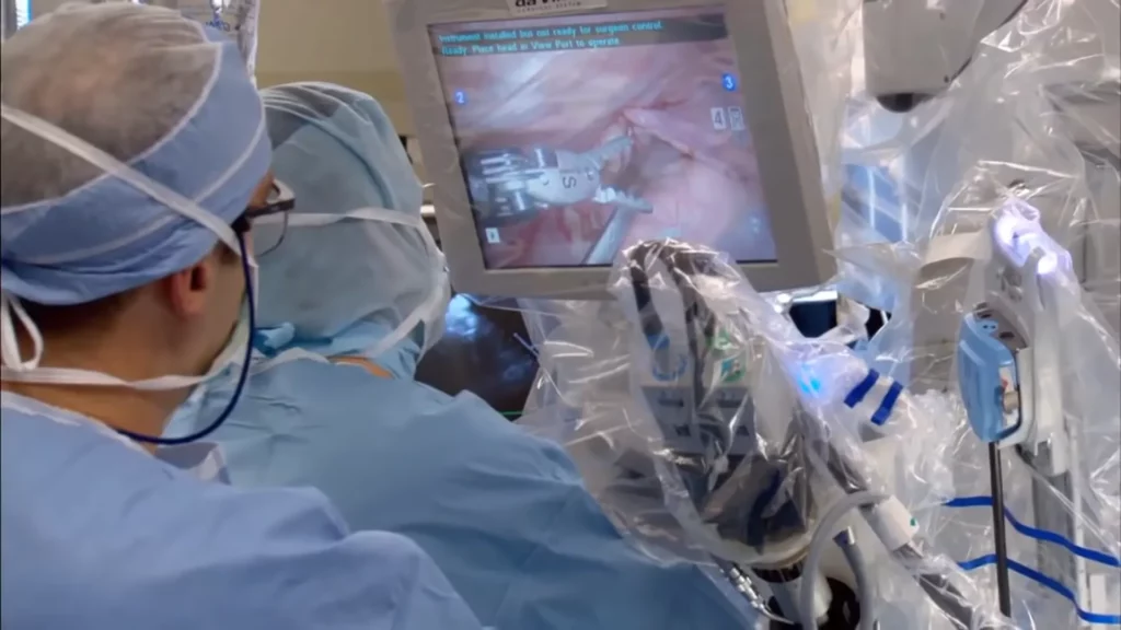 Robotic hysterectomy surgery